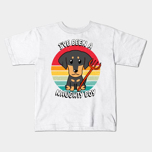 ive been a naughty boy - dachshund Kids T-Shirt by Pet Station